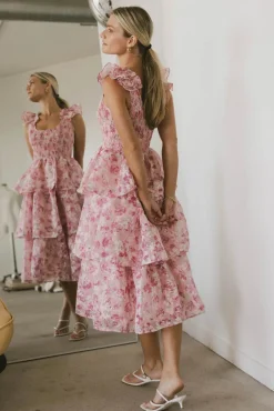 Bohme Absedee Floral Midi Dress