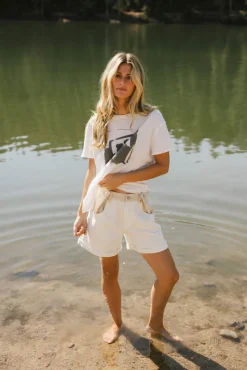 Bohme Alex Colorblock Denim Shorts in - FINAL SALE