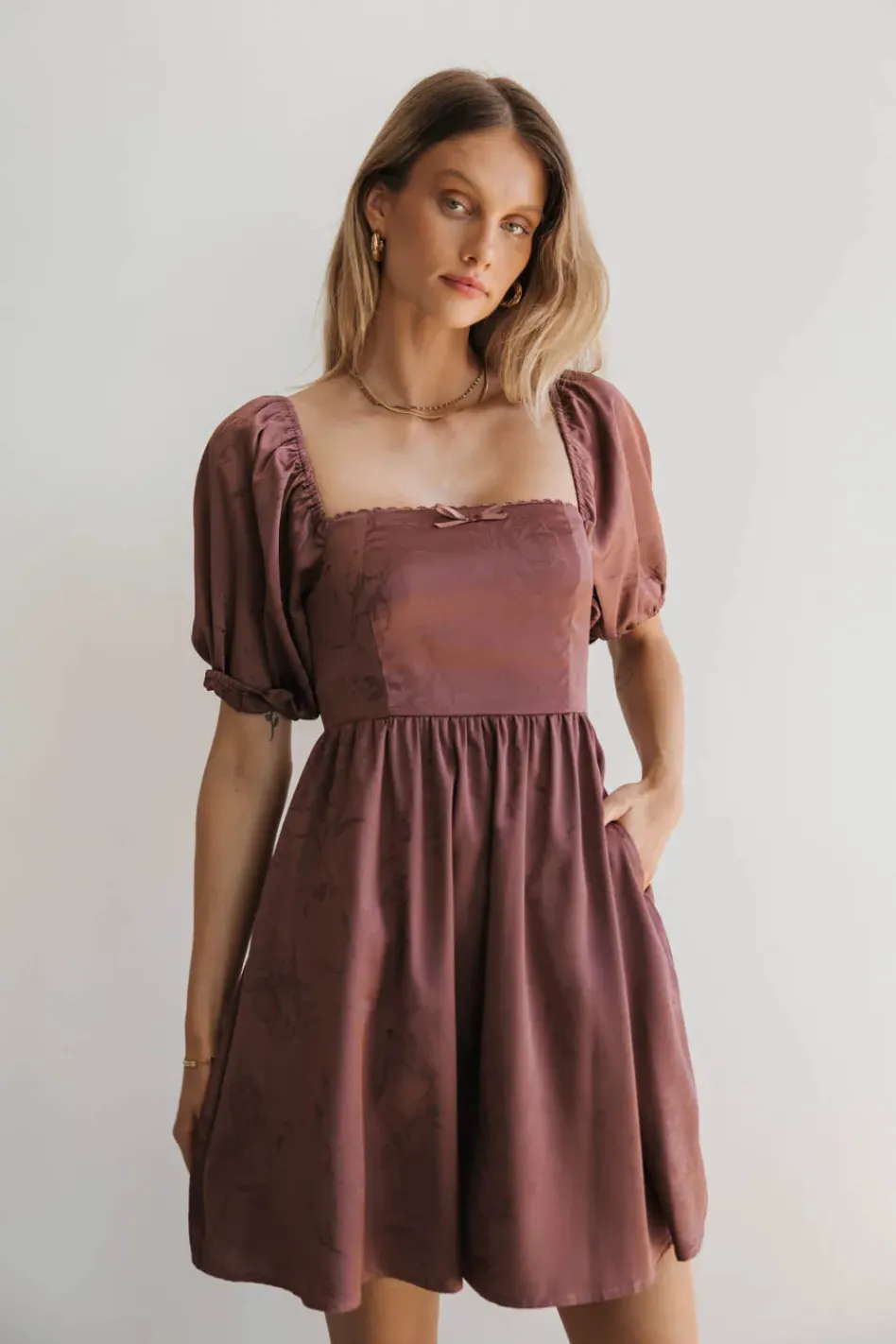 Bohme Alexis Satin Mini Dress in