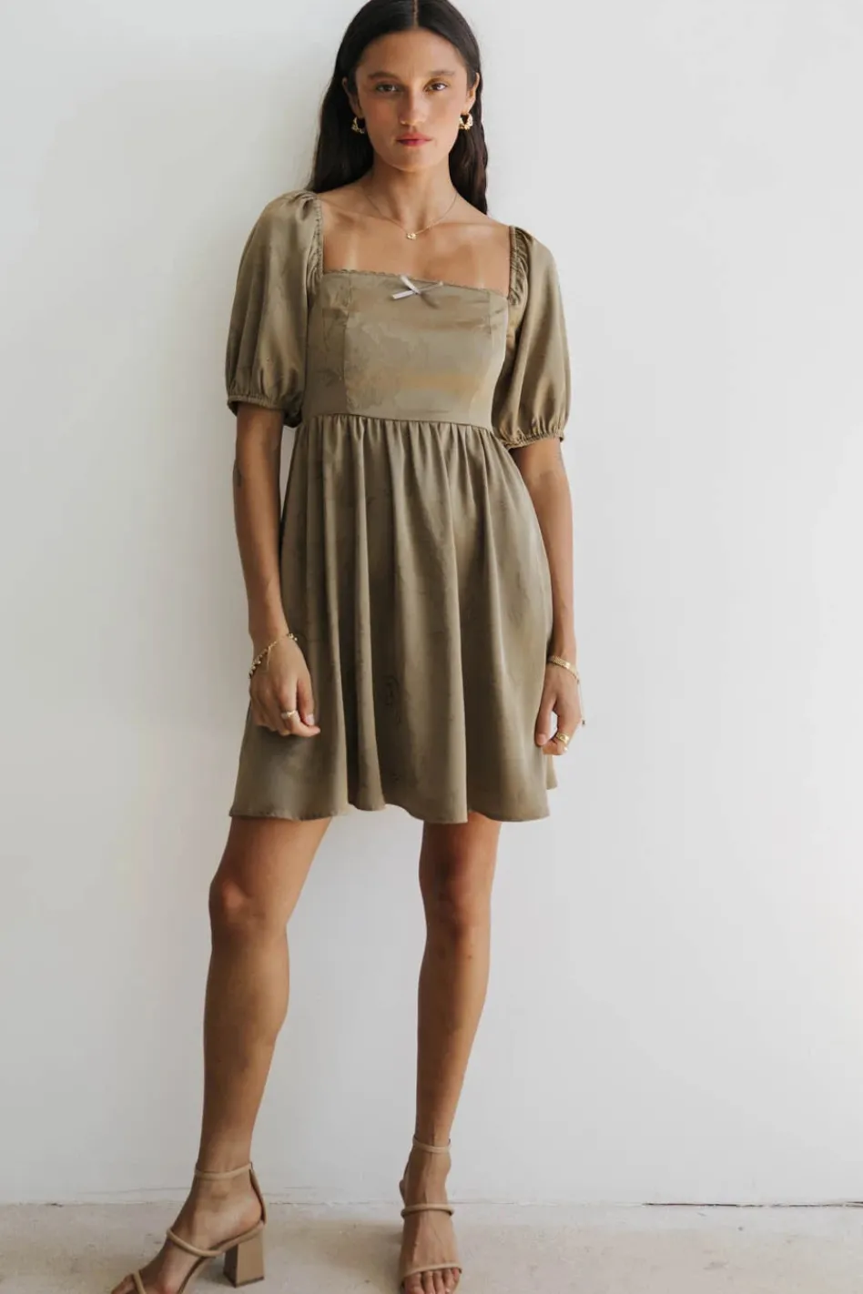 Bohme Alexis Satin Mini Dress in