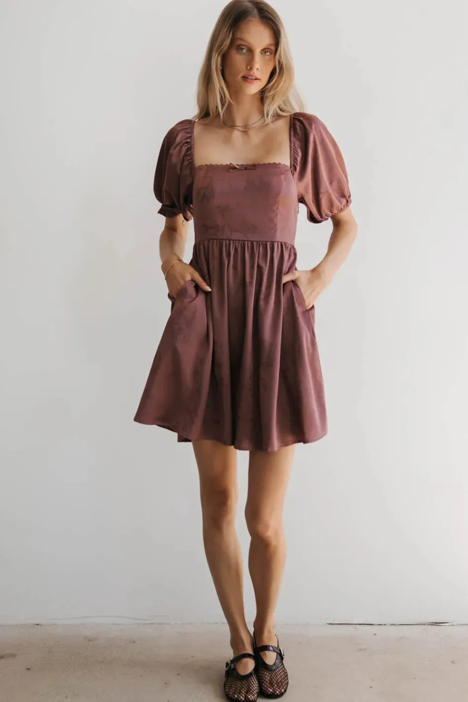 Bohme Alexis Satin Mini Dress in