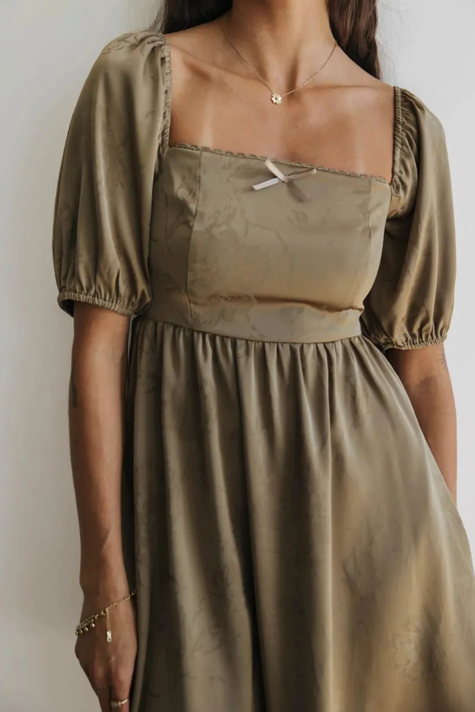 Bohme Alexis Satin Mini Dress in