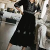 Bohme Alina Velvet Midi Dress