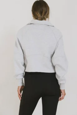 Bohme Alyssa Half Zip in Heather Grey