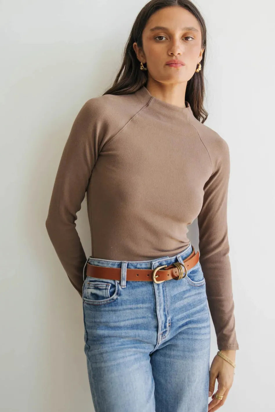 Bohme Amaya Mock Neck Top in