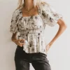 Bohme Arden Floral Tie Blouse