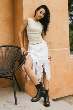 Bohme Arista Ruffled Midi Skirt in