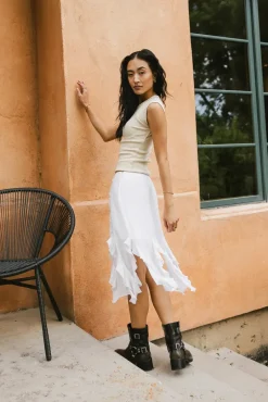 Bohme Arista Ruffled Midi Skirt in