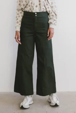 Bohme Aspen Wide Leg Pants in Hunter Green
