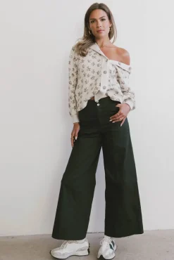 Bohme Aspen Wide Leg Pants in Hunter Green