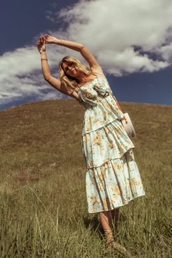 Bohme Ava Floral Midi Dress in - FINAL SALE