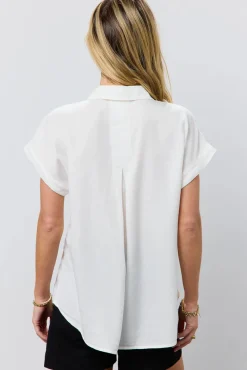 Bohme Avery Button Up in Off White - FINAL SALE