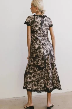 Bohme Beatriz Lace Trim Maxi Dress