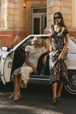 Bohme Beatriz Lace Trim Maxi Dress