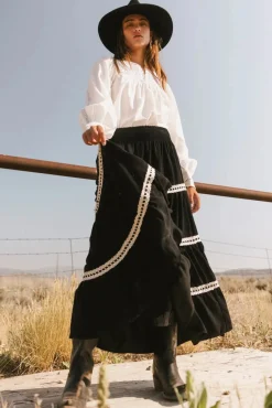 Bohme Betsie Lace Trim Maxi Skirt