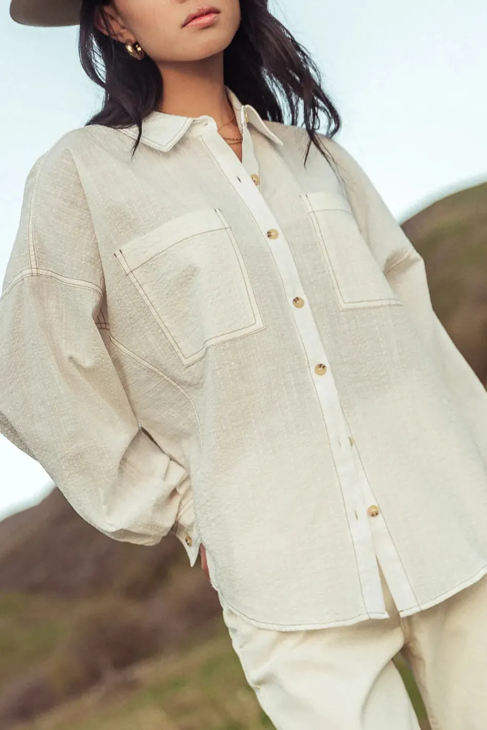 Bohme Calypso Collared Top