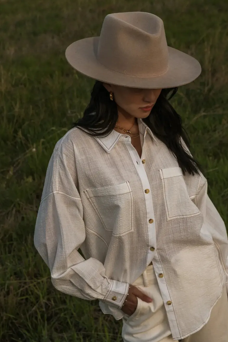 Bohme Calypso Collared Top