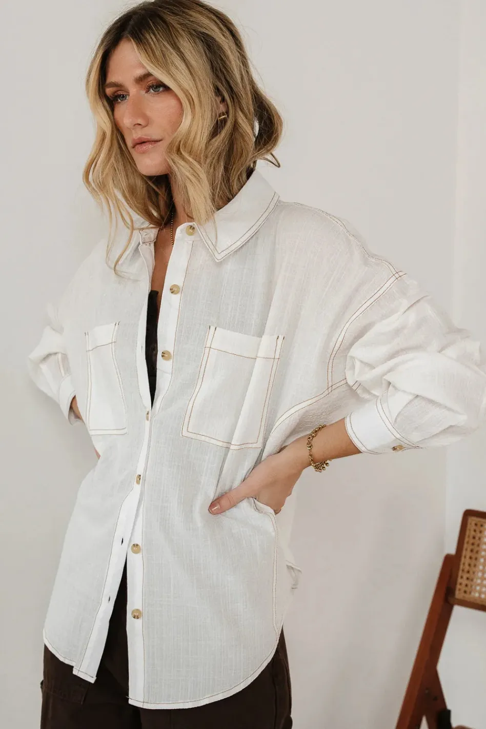 Bohme Calypso Collared Top