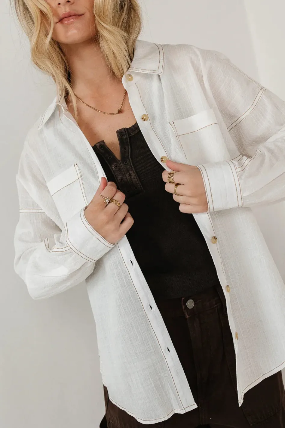 Bohme Calypso Collared Top