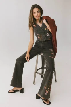 Bohme Camille Embroidered Flare Jeans