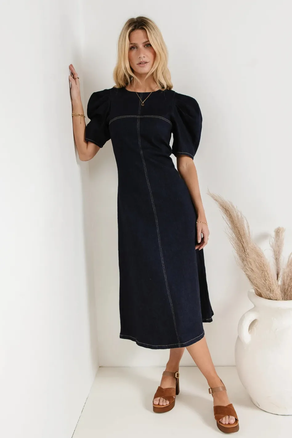 Bohme Campbell Dress in Dark Wash