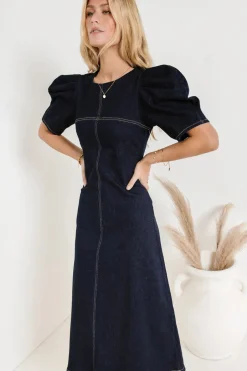 Bohme Campbell Dress in Dark Wash