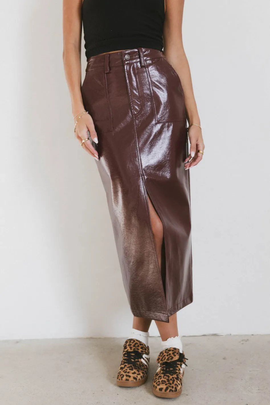 Bohme Candice Vegan Leather Skirt