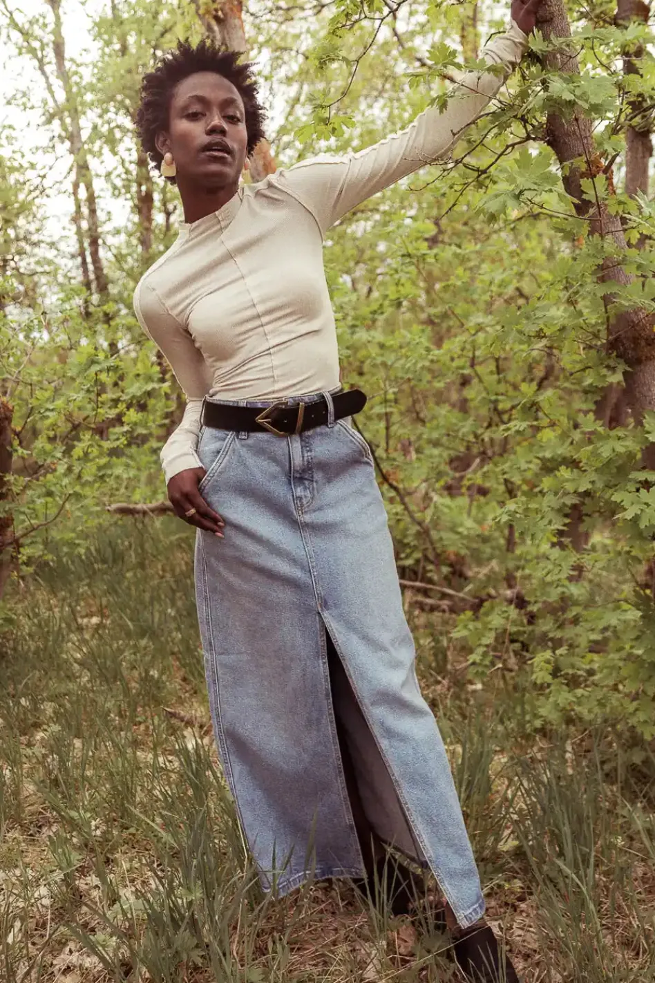 Bohme Capone Denim Maxi Skirt - FINAL SALE
