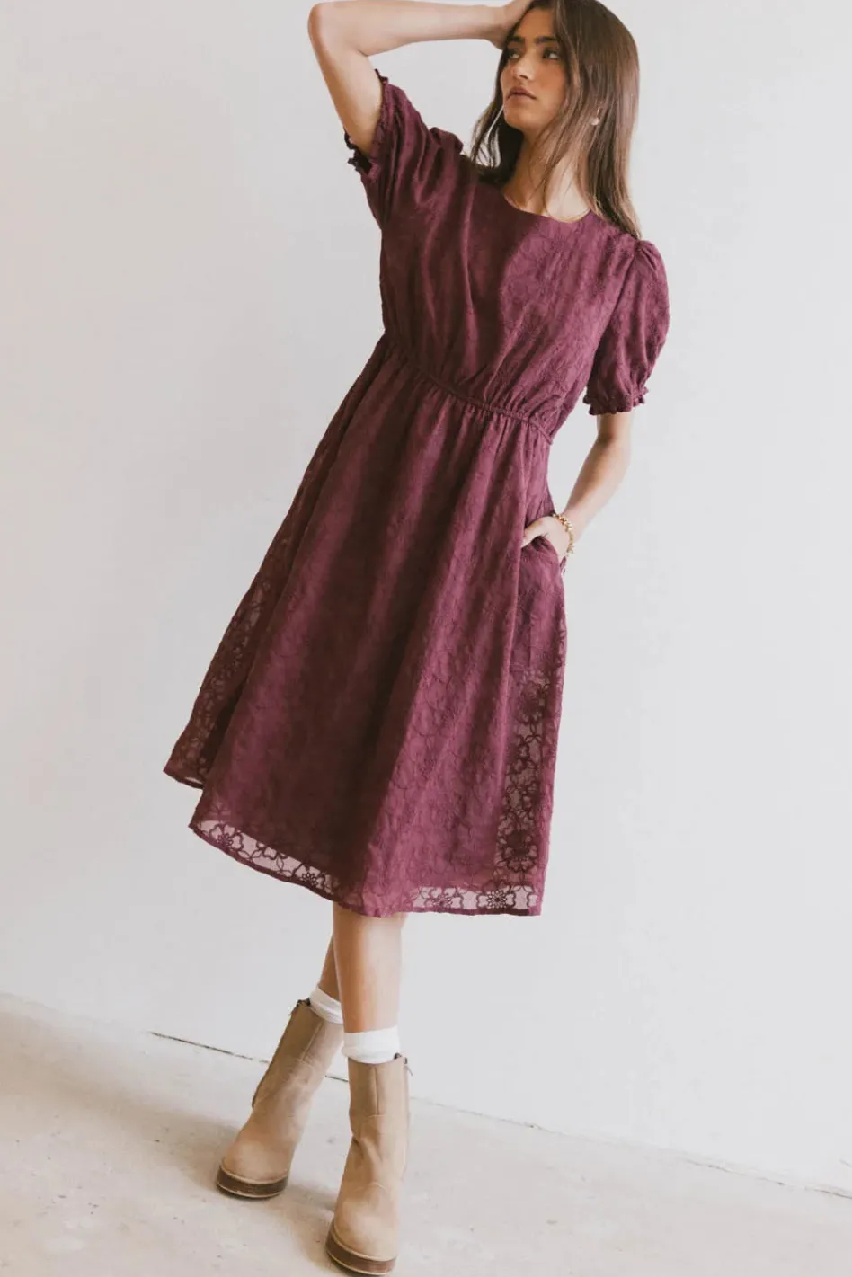 Bohme Cecy Embroidered Midi Dress in
