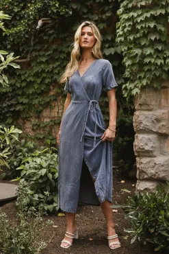 Bohme Chance Denim Wrap Dress