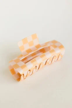 Bohme Checkered Rectangle Claw Clip in