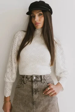 Bohme Clara Embroidered Mesh Top