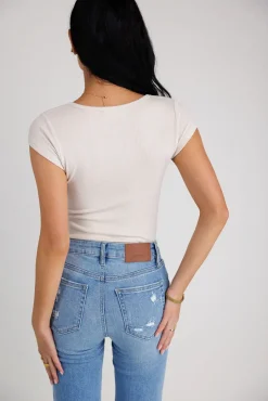 Bohme Clara Square Neck Bodysuit in - FINAL SALE