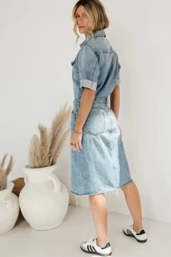 Bohme Colby Denim Dress in Medium Wash