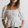 Bohme Connie Ditsy Floral Peplum Top