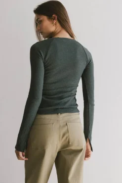 Bohme Cosette Ribbed Ruched Top in