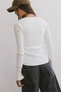 Bohme Cosette Ribbed Ruched Top in