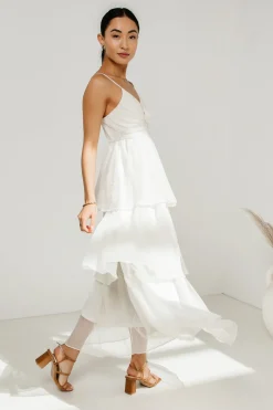 Bohme Dani Midi Dress in Ivory - FINAL SALE
