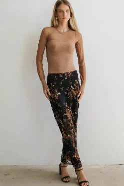 Bohme Davina Floral Lace Skirt