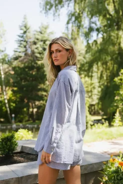 Bohme Delta Striped Button Up