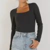 Bohme Demi Square Neck Bodysuit in