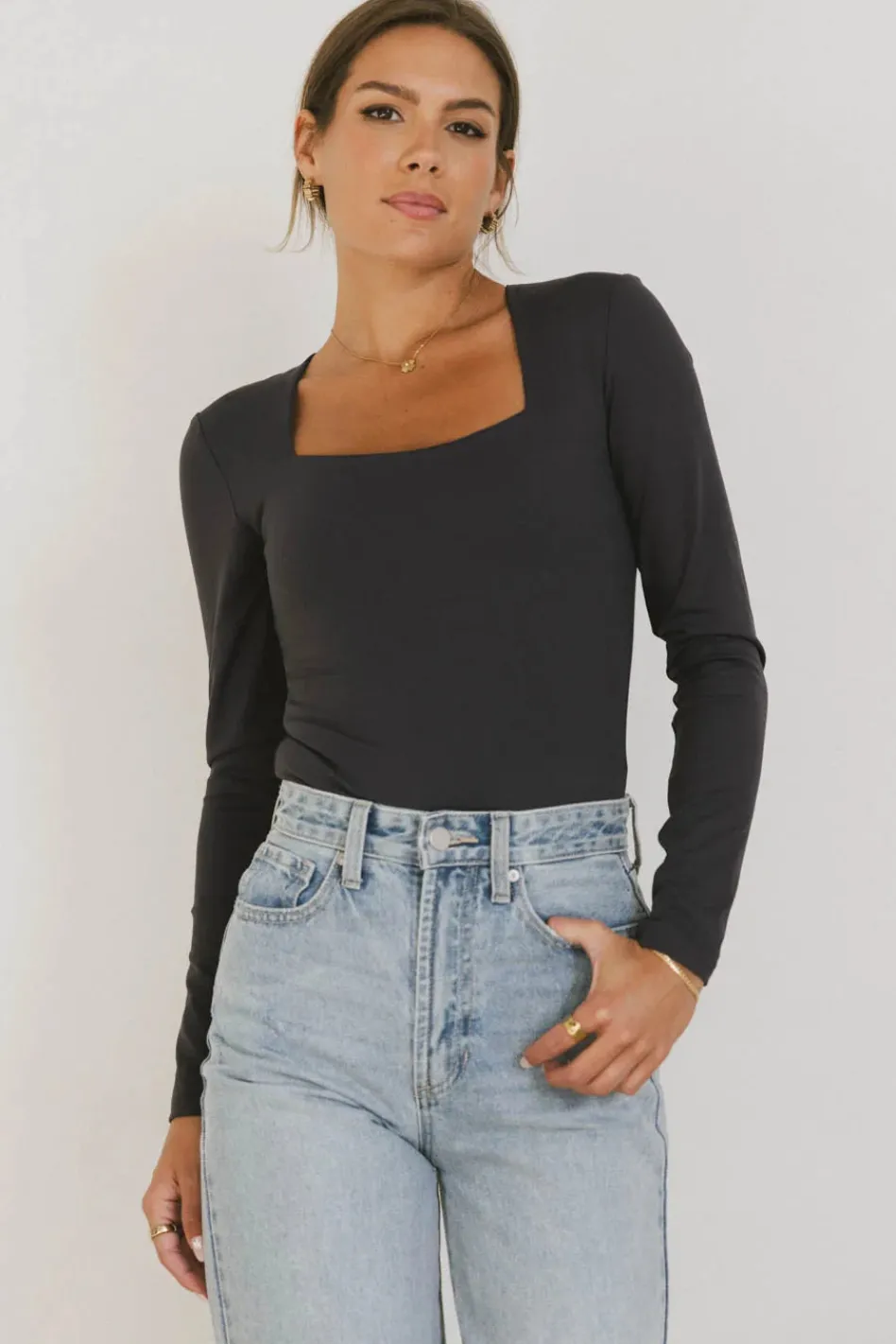 Bohme Demi Square Neck Bodysuit in