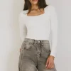 Bohme Demi Square Neck Bodysuit in