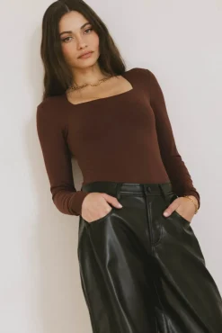Bohme Demi Square Neck Bodysuit in