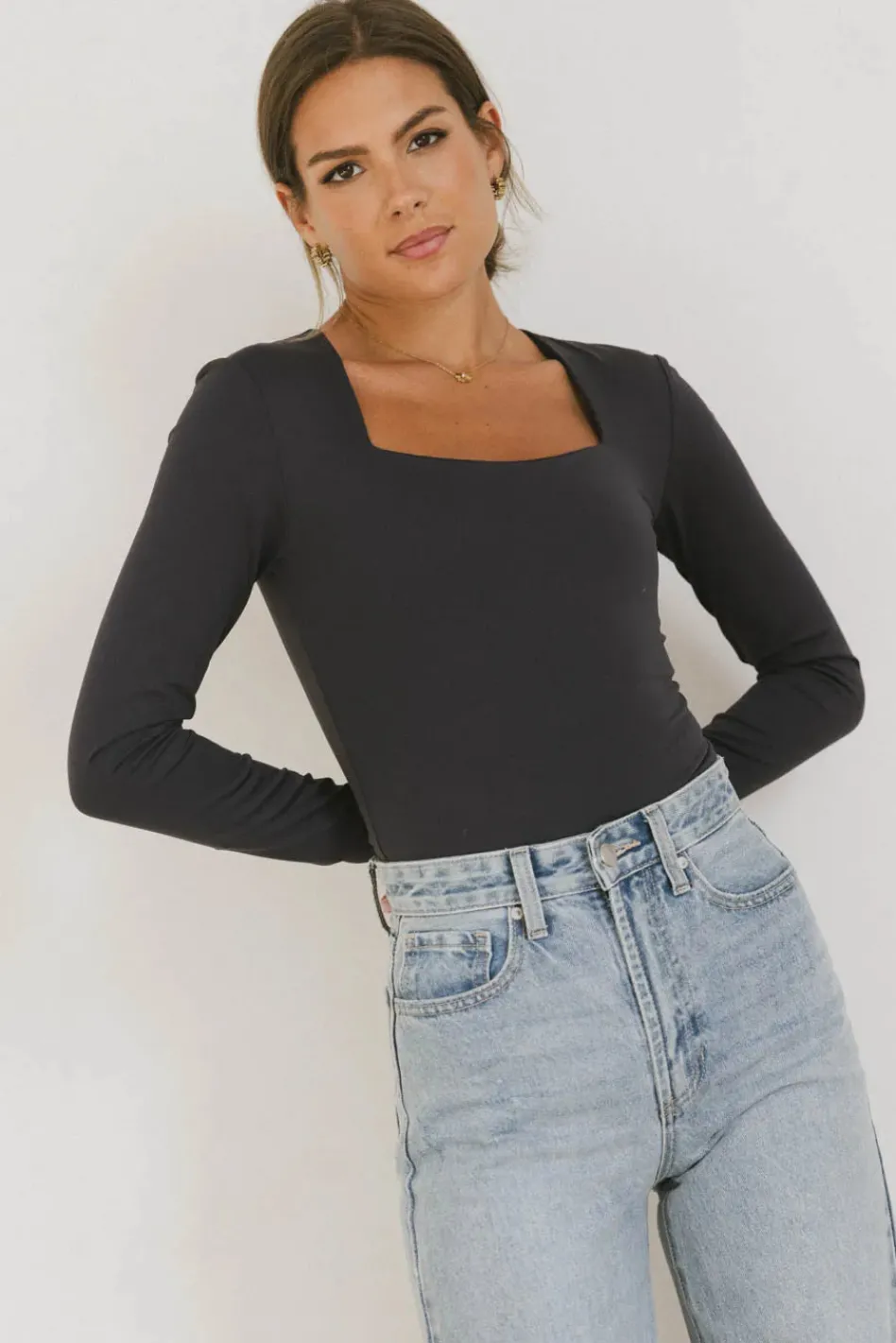 Bohme Demi Square Neck Bodysuit in