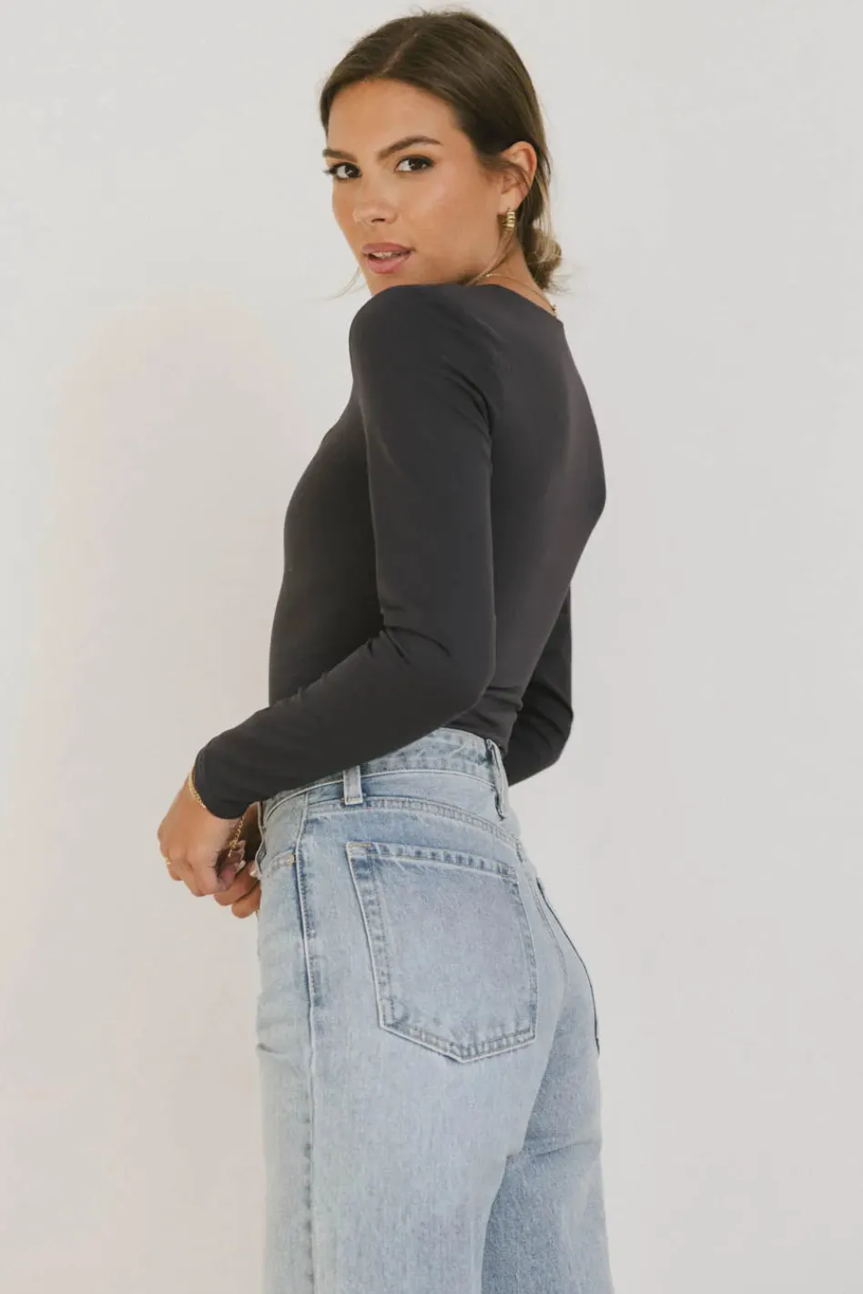 Bohme Demi Square Neck Bodysuit in