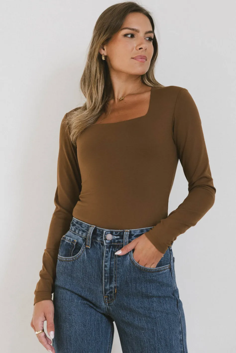 Bohme Demi Square Neck Bodysuit in