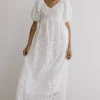 Bohme Devon Eyelet Lace Maxi Dress in