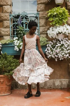 Bohme Dimitria Floral Midi Skirt in