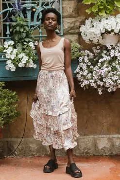 Bohme Dimitria Floral Midi Skirt in